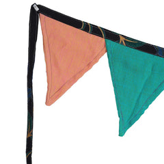Recycled Bunting - SALE Handmade Sari Off Cuts, Eco-Friendly Decoration, Unique Colorful Flags, Vibrant Garden Garland - 2