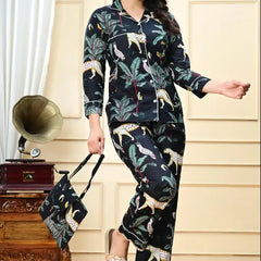 Pajamas Set, Soft Cotton Night Suit, Floral Print Pajamas, Pure Cotton Pj's, Indian Cotton,Night Wear, Gift for her, Bridesmaid Pj sets,