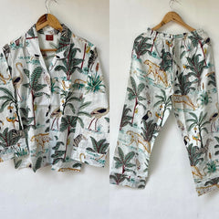 New Pure Cotton Pajama Set - Soft Indian Cotton Nightwear | Bridesmaid PJ's & Night Suit Gift - 1