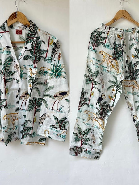 New Pure Cotton Pajama Set - Soft Indian Cotton Nightwear | Bridesmaid PJ's & Night Suit Gift - 1