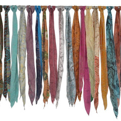 Lot of 200 Pcs Vintage Silk Recycle Sari Sashes Head Wrap Neck Tie Scarf Silk Belt Soft Fabric-Crafting Use Silk Sashes - 4