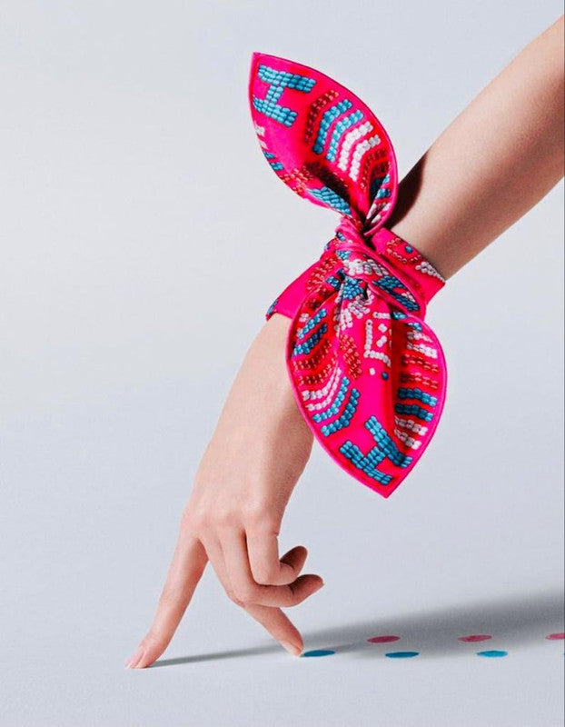 Lot of 200 Pcs Vintage Silk Recycle Sari Sashes Head Wrap Neck Tie Scarf Silk Belt Soft Fabric-Crafting Use Silk Sashes - 2