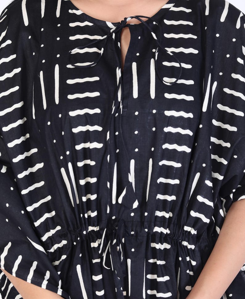 Cotton Black Kaftan, Indian Long Caftanfor Women's, Dress For Moms, Beach Cover up, Sleepwear Indian Kaftan, Maxi Dress, Bikini Cover Up