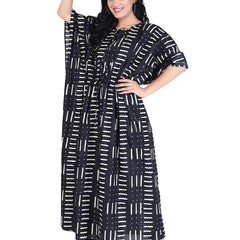 Cotton Black Kaftan, Indian Long Caftanfor Women's, Dress For Moms, Beach Cover up, Sleepwear Indian Kaftan, Maxi Dress, Bikini Cover Up