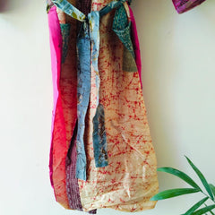 Indian Silk Kimono Robe, Vintage Party Wear Gown, Unisex Kimono Robe, Women's Kimono, Anniversary Gift, Nightwear Gown, Gown To Be Mom