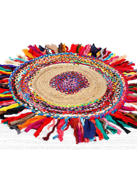 Natural Handcrafted Braided Jute Rug Rustic, Durable & Anti-Skid Carpet for Home Decor by The Home Talk - 1