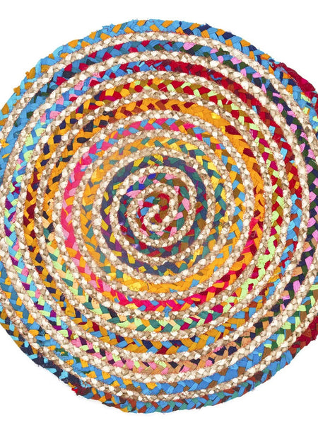 Natural Handcrafted Braided Jute Rug Rustic, Durable & Anti-Skid Carpet for Home Decor by The Home Talk - 2