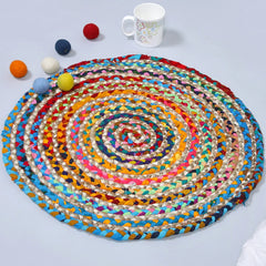 Natural Handcrafted Braided Jute Rug Rustic, Durable & Anti-Skid Carpet for Home Decor by The Home Talk - 2