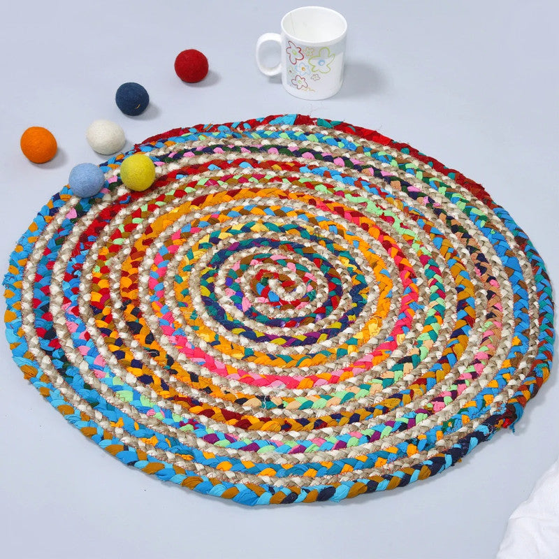 Natural Handcrafted Braided Jute Rug Rustic, Durable & Anti-Skid Carpet for Home Decor by The Home Talk - 2