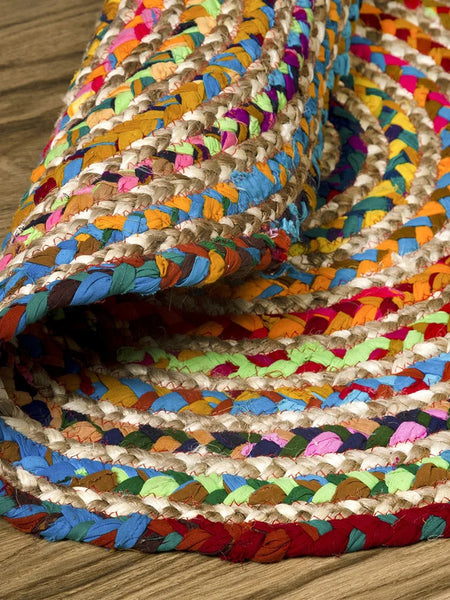 Natural Handcrafted Braided Jute Rug Rustic, Durable & Anti-Skid Carpet for Home Decor by The Home Talk - 2