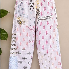 Harem Pants – Handmade Patchwork Boho Trousers, Elastic Waist 26