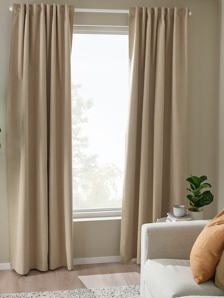 100% Cotton Curtains - Coneflower Yellow Pack of for Living Room & Bedroom