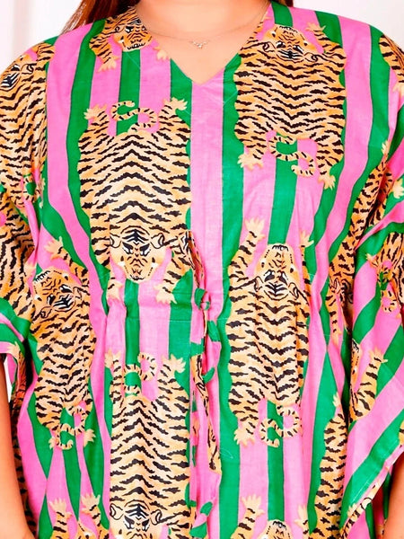 Indian Cotton Kaftan, Handblock Printed Kaftan, Cotton Kaftan, Beach Cover Up, Maxi Dress Long Cotton Kaftan, 100% Soft Cotton Kaftan