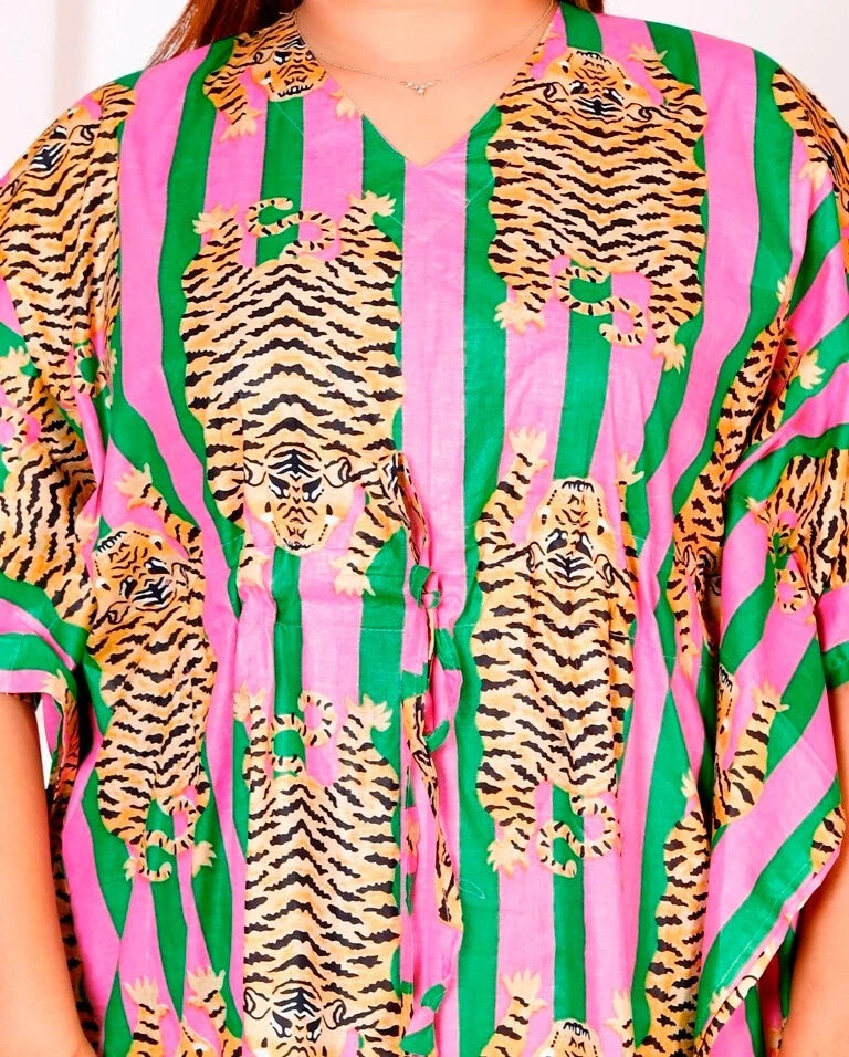 Indian Cotton Kaftan, Handblock Printed Kaftan, Cotton Kaftan, Beach Cover Up, Maxi Dress Long Cotton Kaftan, 100% Soft Cotton Kaftan