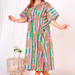 Indian Cotton Kaftan, Handblock Printed Kaftan, Cotton Kaftan, Beach Cover Up, Maxi Dress Long Cotton Kaftan, 100% Soft Cotton Kaftan