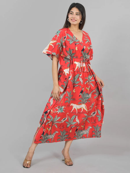 Handmade cotton kaftan summer cotton kaftan Beach cover up Indian print kaftan Loose kimono Cotton lounge wear sleepwear