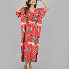 Handmade cotton kaftan summer cotton kaftan Beach cover up Indian print kaftan Loose kimono Cotton lounge wear sleepwear