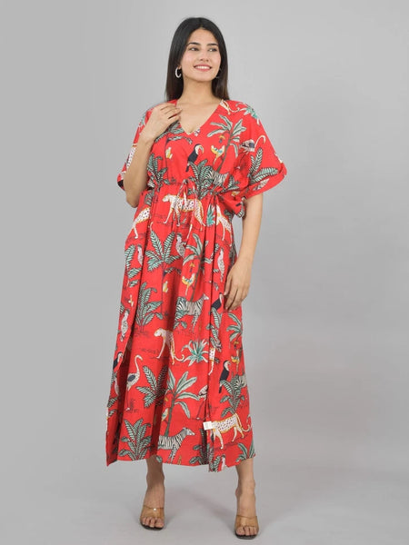 Handmade cotton kaftan summer cotton kaftan Beach cover up Indian print kaftan Loose kimono Cotton lounge wear sleepwear