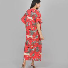 Handmade cotton kaftan summer cotton kaftan Beach cover up Indian print kaftan Loose kimono Cotton lounge wear sleepwear