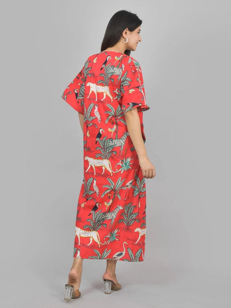 Handmade cotton kaftan summer cotton kaftan Beach cover up Indian print kaftan Loose kimono Cotton lounge wear sleepwear