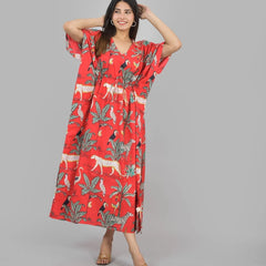 Handmade cotton kaftan summer cotton kaftan Beach cover up Indian print kaftan Loose kimono Cotton lounge wear sleepwear