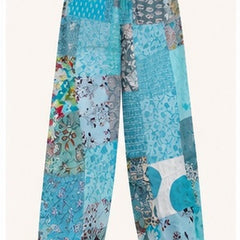 Handmade Rayon Harem Trousers – Boho Patchwork Design for Yoga, Travel & Lounge - kraafty-com