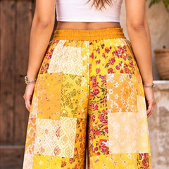 Boho Harem Pants – Handcrafted Patchwork Rayon Trousers for Travel & Festivals - kraafty-com