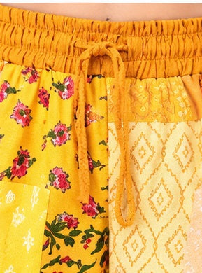 Boho Harem Pants – Handcrafted Patchwork Rayon Trousers for Travel & Festivals - kraafty-com