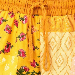 Boho Harem Pants – Handcrafted Patchwork Rayon Trousers for Travel & Festivals - kraafty-com