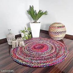 Natural Handcrafted Braided Jute Rug Rustic, Durable & Anti-Skid Carpet for Home Decor by The Home Talk - 4